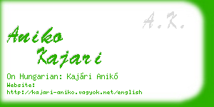 aniko kajari business card